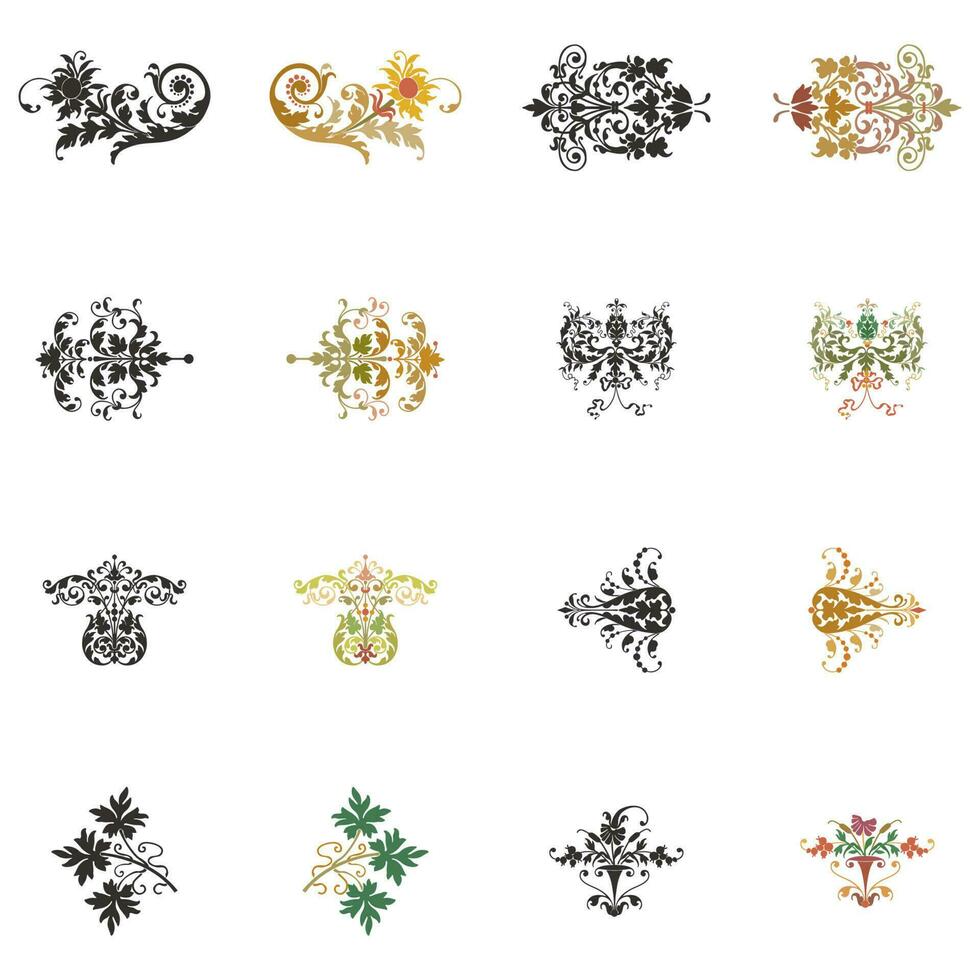 Ornate ornament design and decorative elements. Classic calligraphic and floral vector illustration.