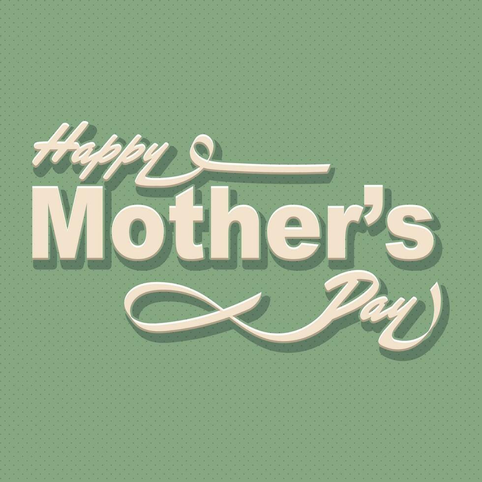 Lettering simple cute greeting Happy Mother's Day vector