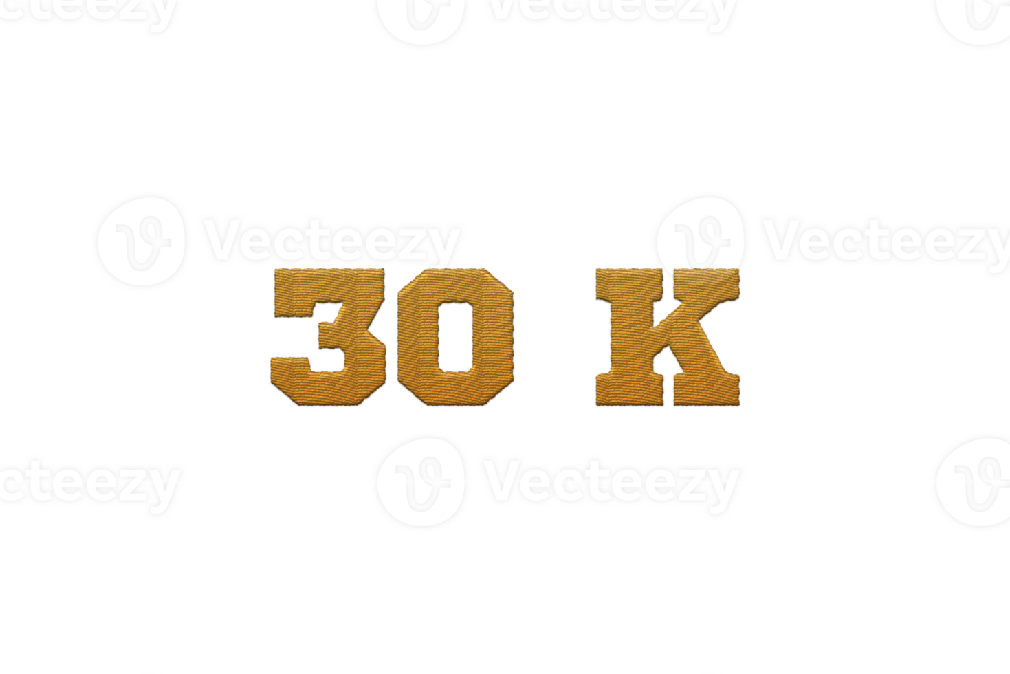 30 k subscribers celebration greeting Number with embroidery design png