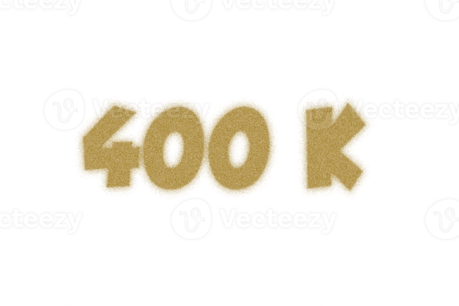 400 k subscribers celebration greeting Number with dust style design png