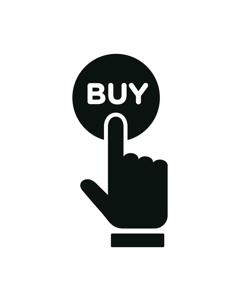 Click buy icon isolated on white background vector