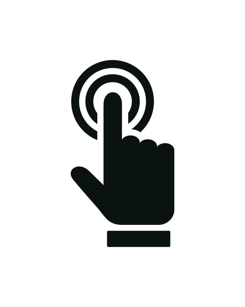 mano cursor icono aislado en un blanco antecedentes vector