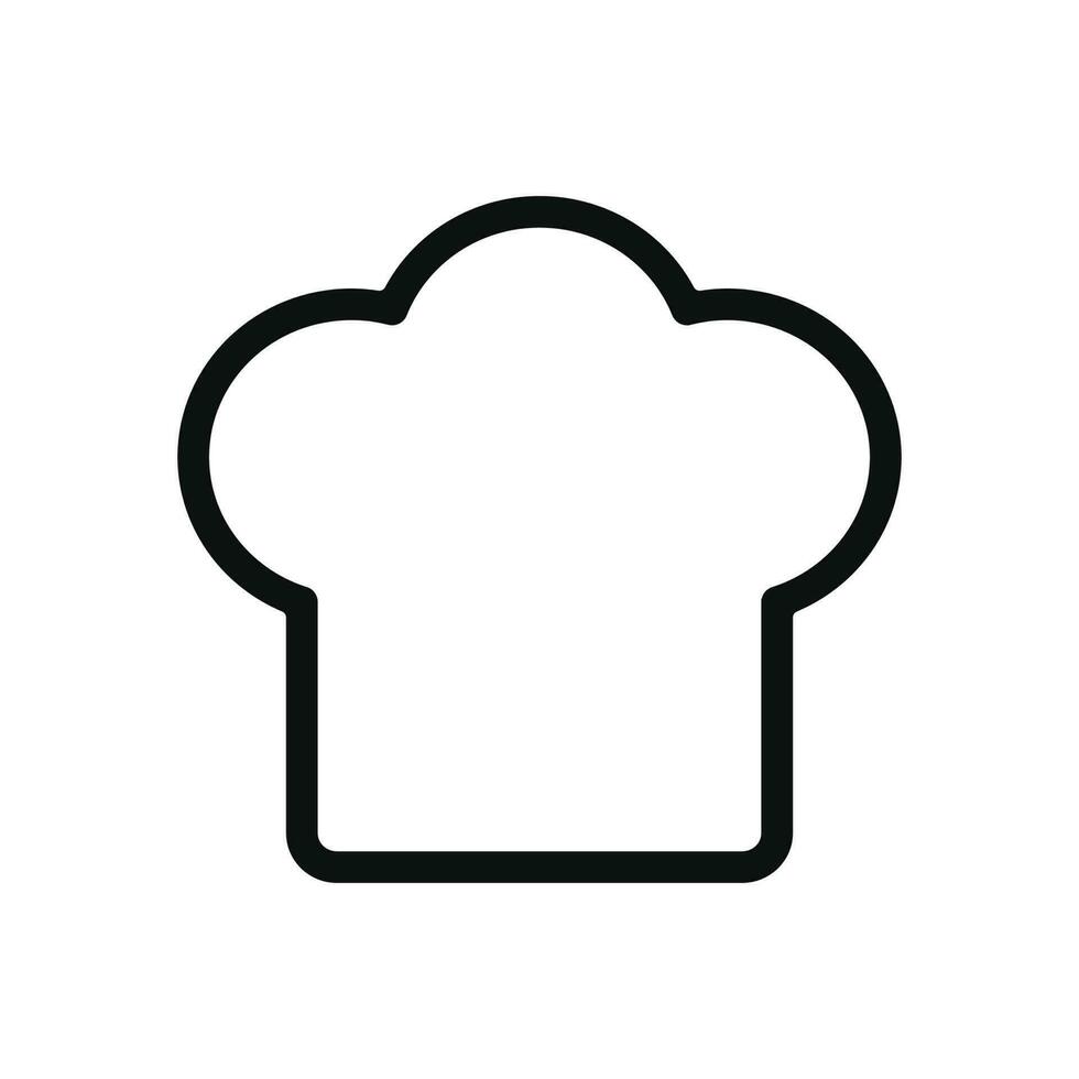 Chef hat icon isolated on white background vector