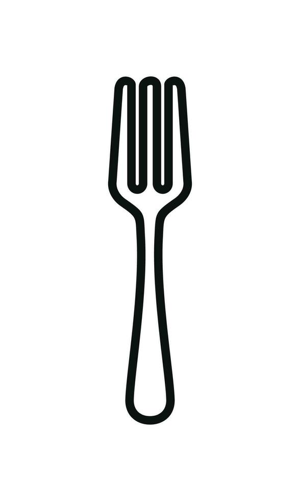 Eat fork icon isolated on white background vector