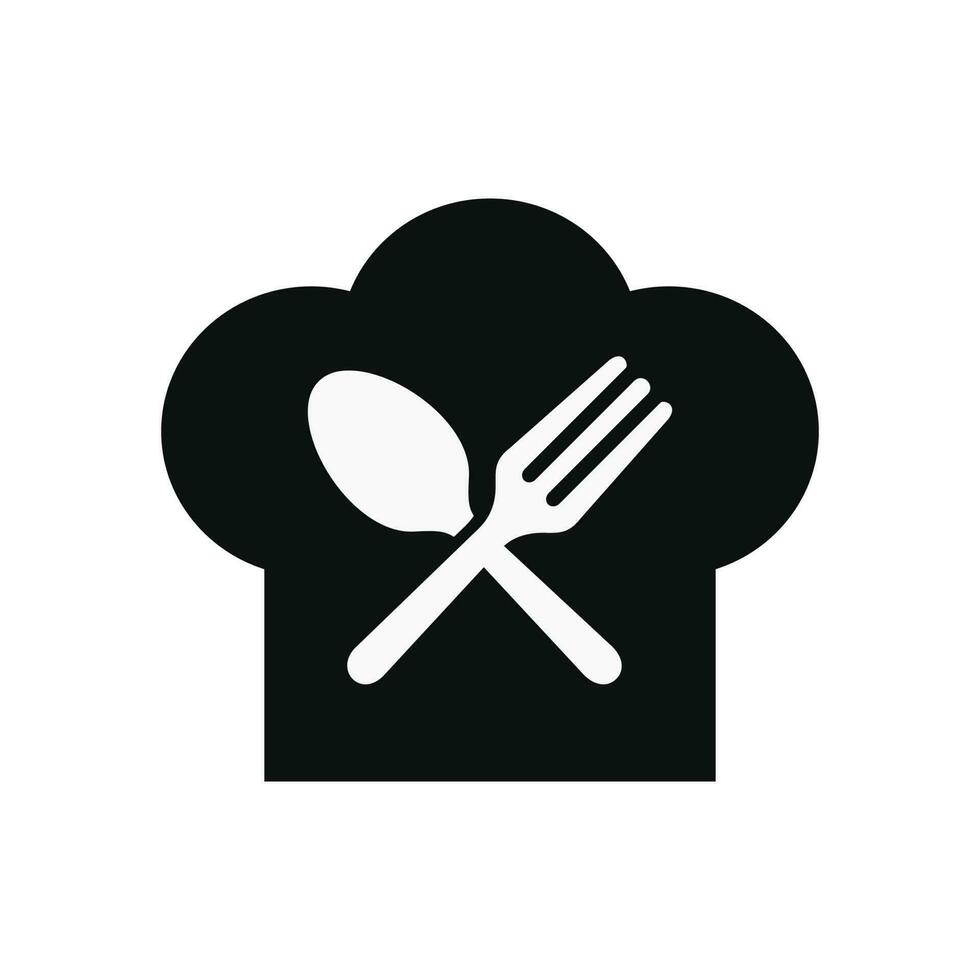 Chef hat icon isolated on white background vector