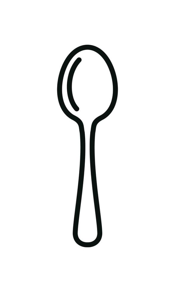 Spoon icon isolated on white background vector