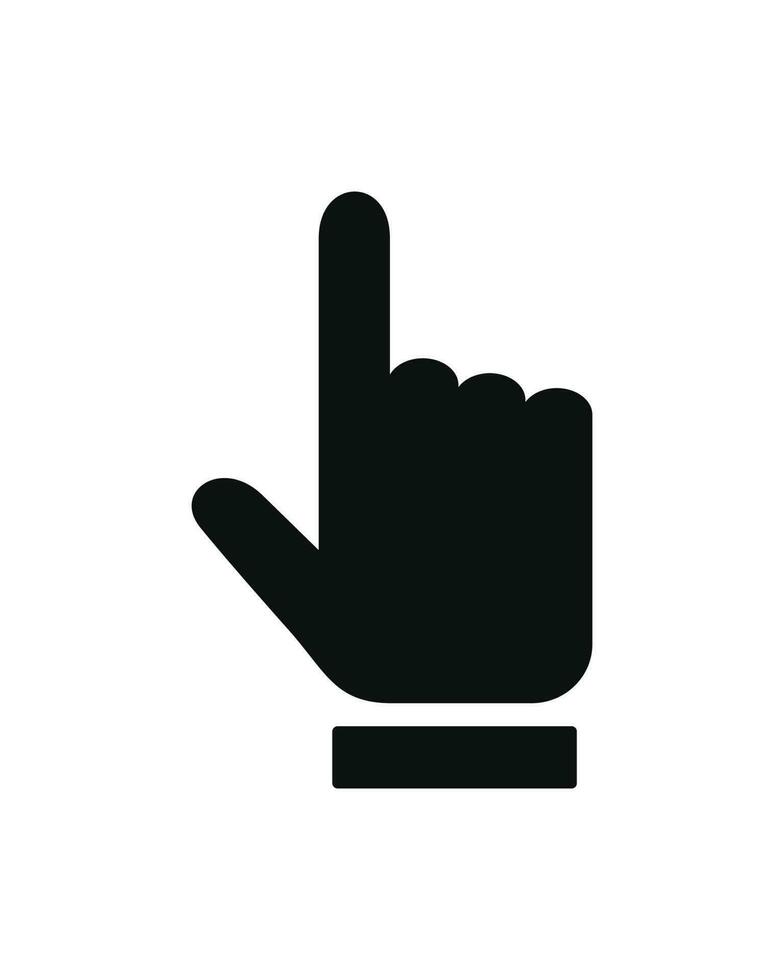 mano cursor icono aislado en un blanco antecedentes vector