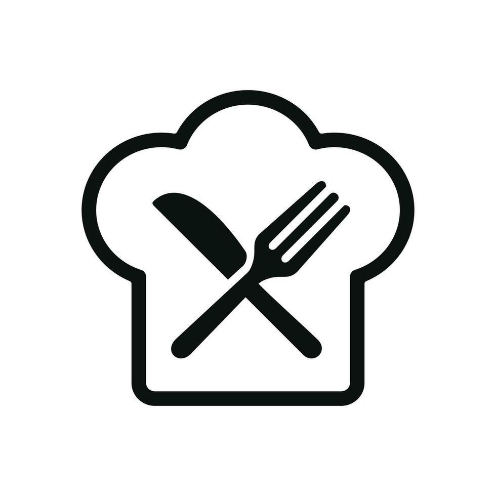 Chef hat icon isolated on white background vector