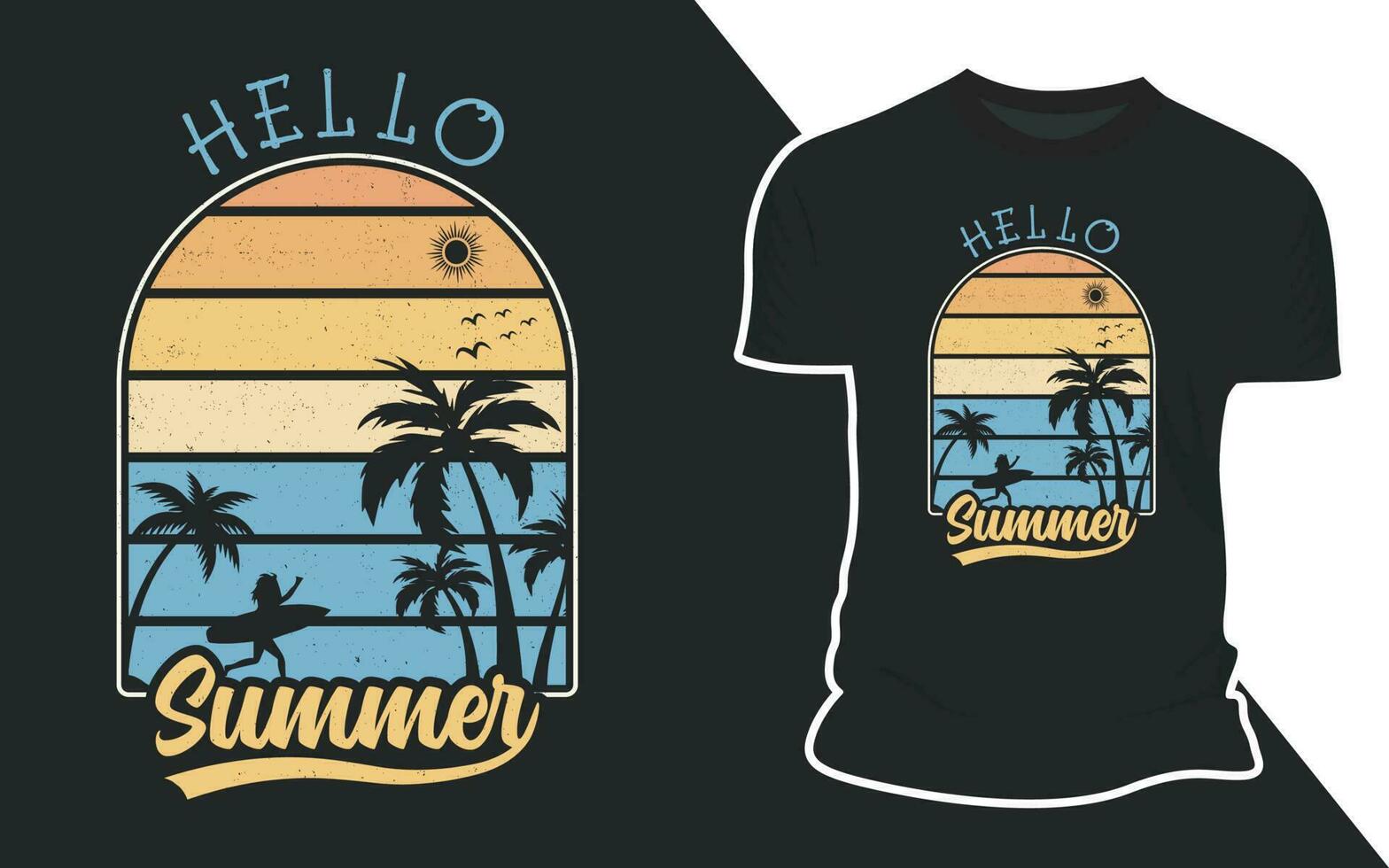 verano playa al aire libre vector t camisa diseño gráficos