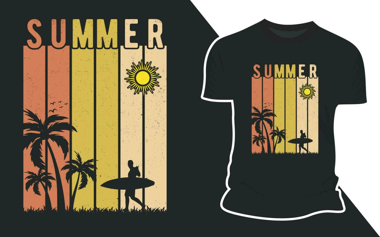 verano playa al aire libre vector t camisa diseño gráficos