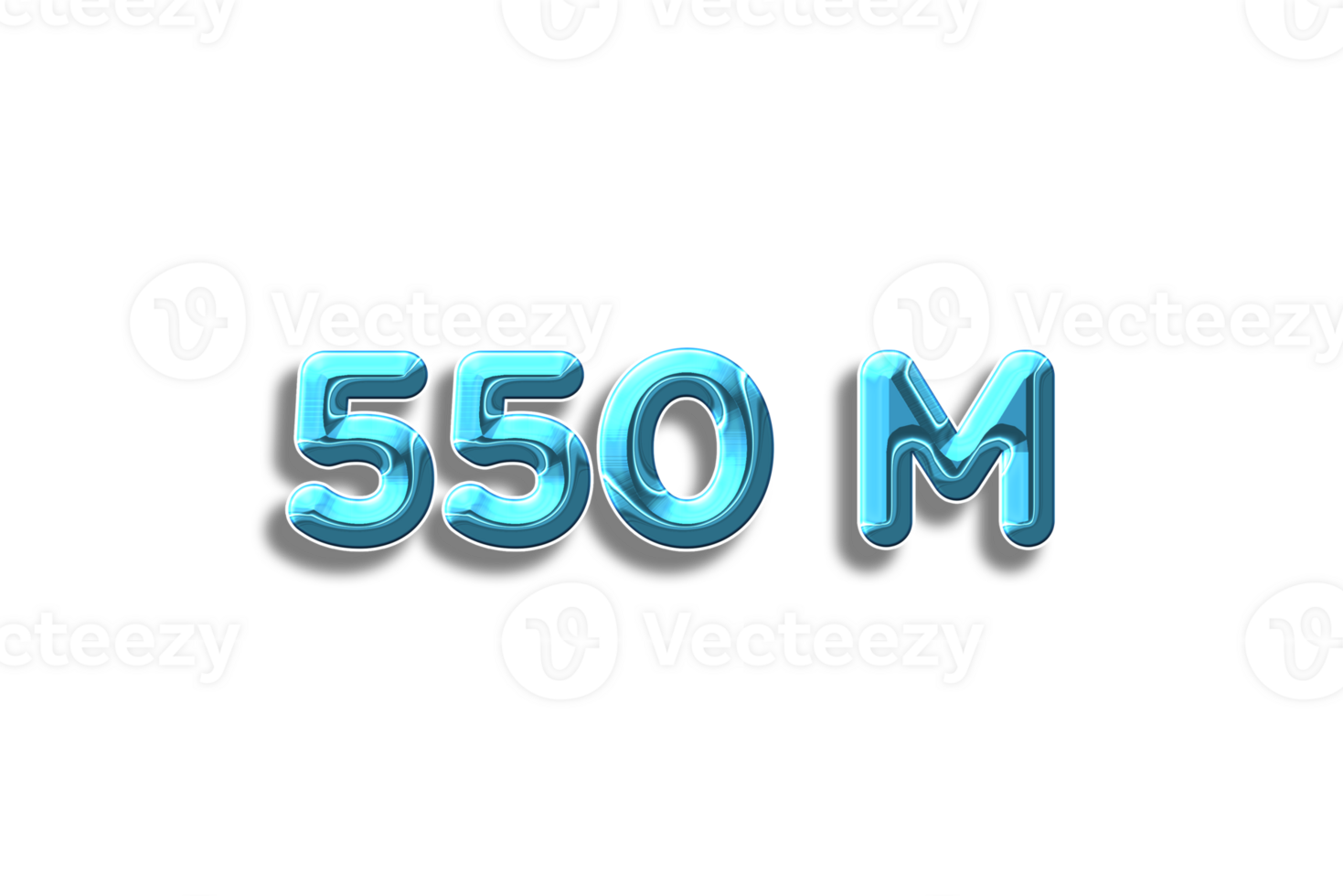 550 million subscribers celebration greeting Number with plastic design png