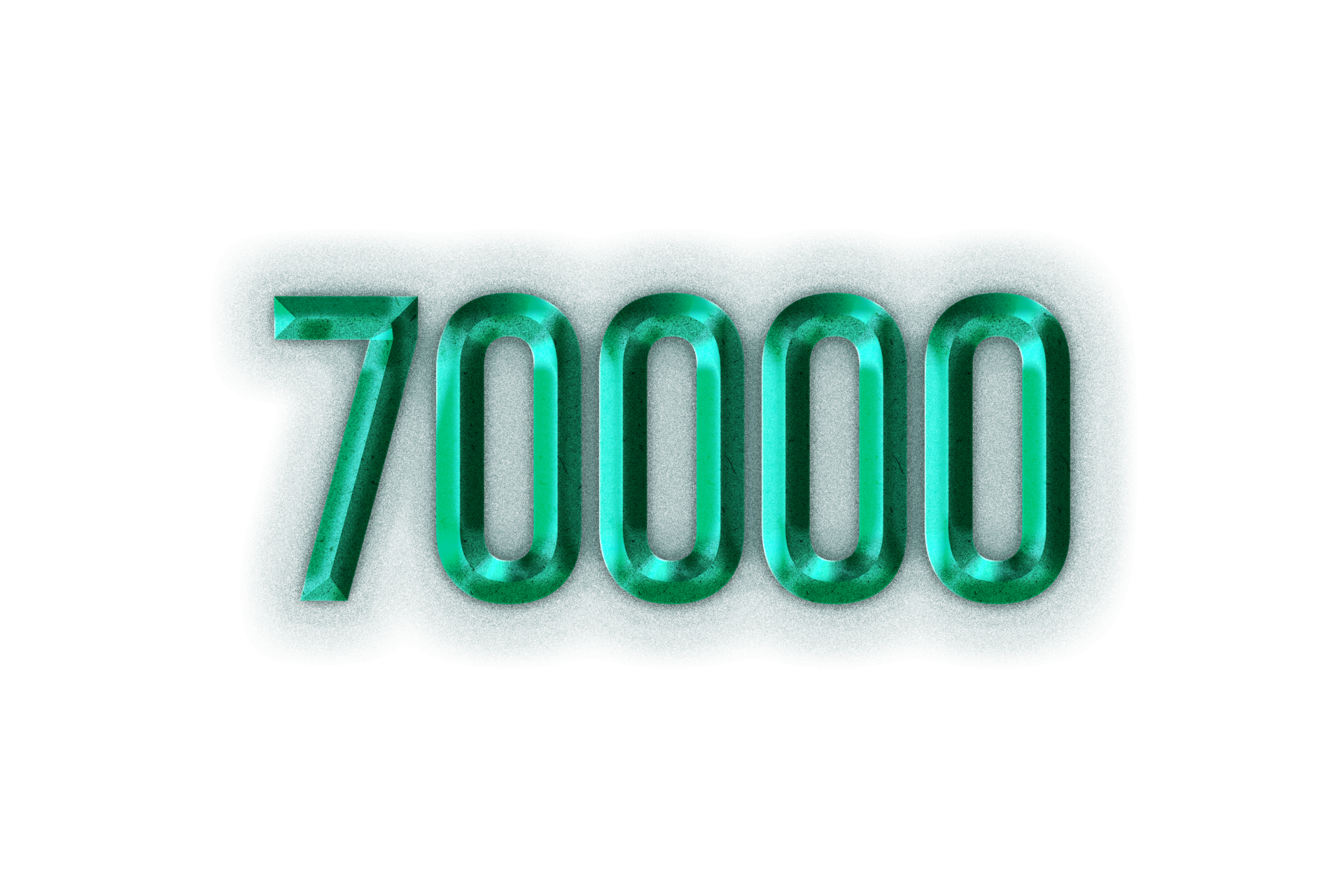 70000-subscribers-celebration-greeting-number-with-rustic-steel-design