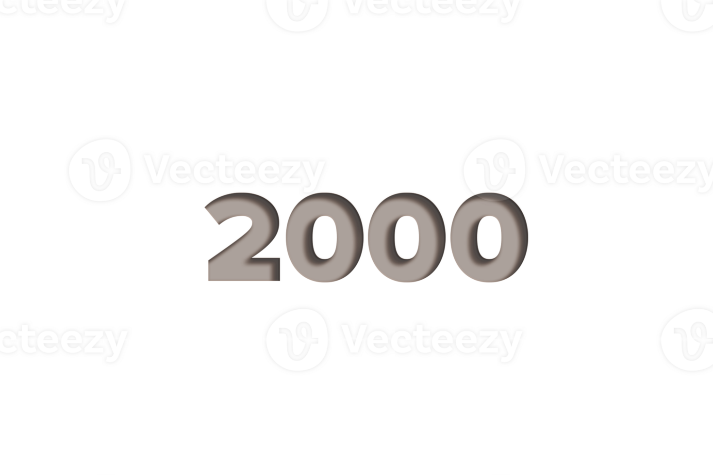 2000 subscribers celebration greeting Number with wooden  engraved design png