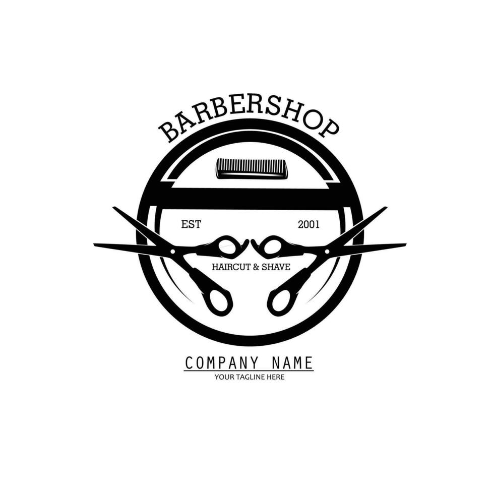 vector de diseño de logotipo de barbería