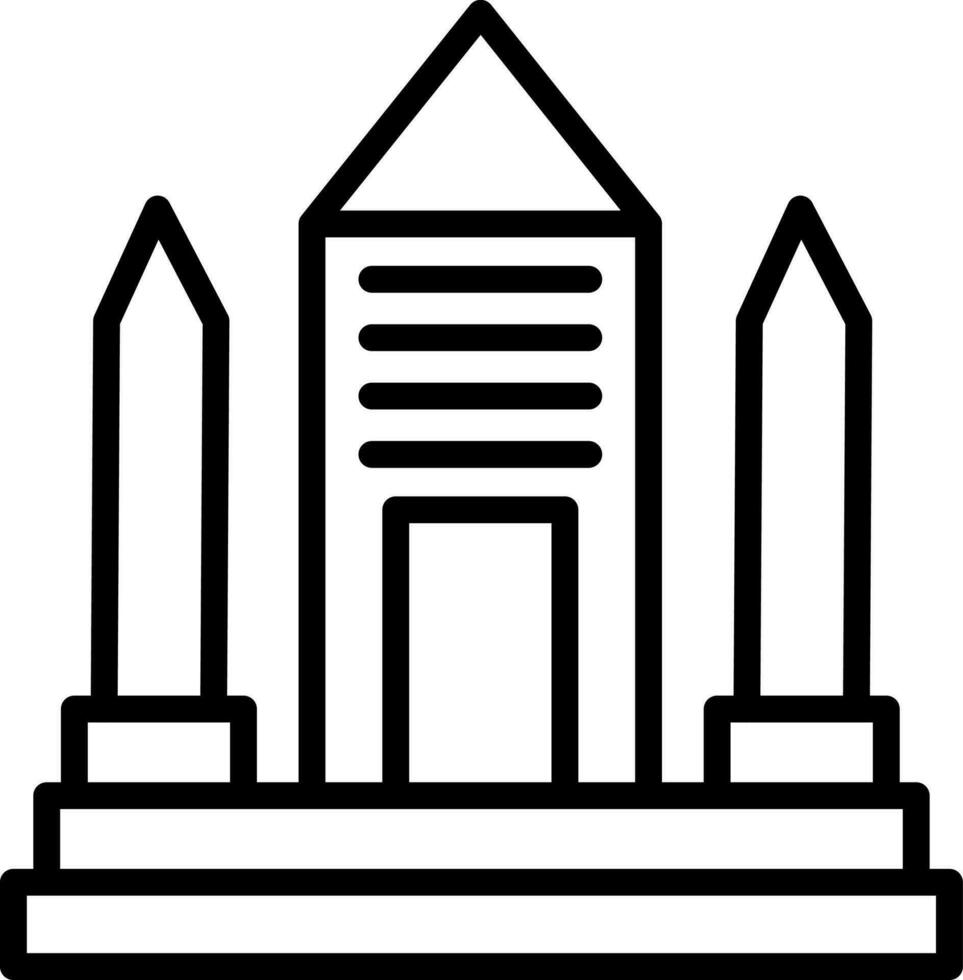 diseño de icono de vector de monumento