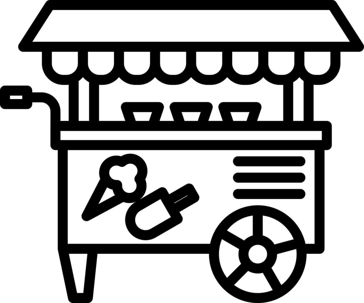 Ice cream cart Vector Icon Design