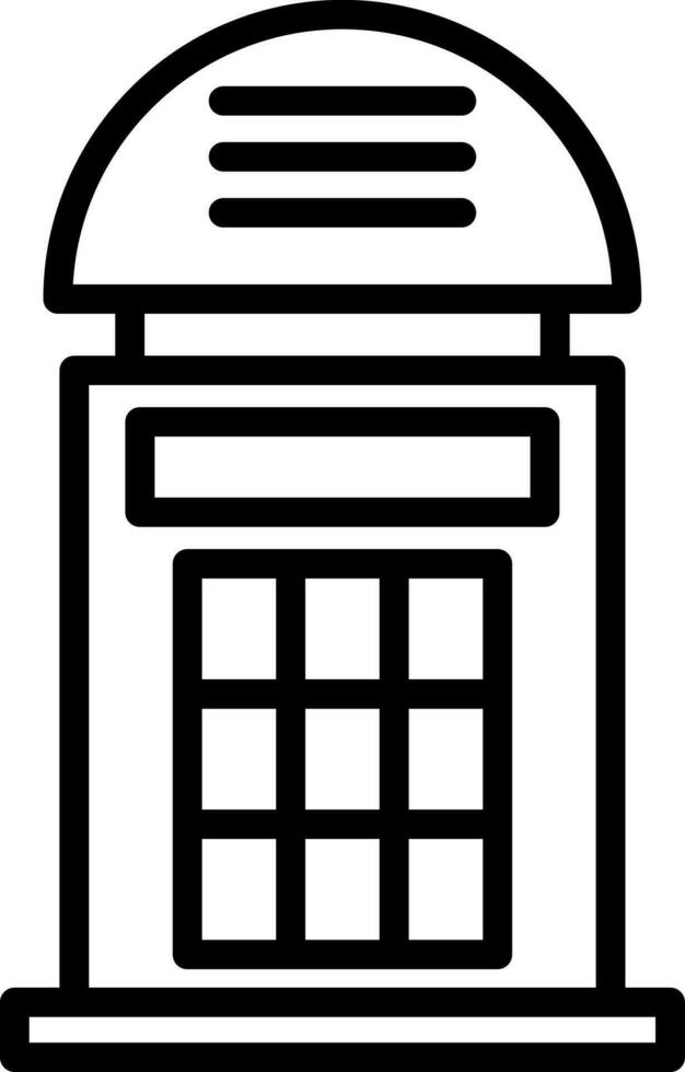 Phone booth Vector Icon Design