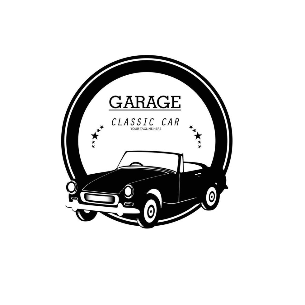 Vintage classic car logo vector