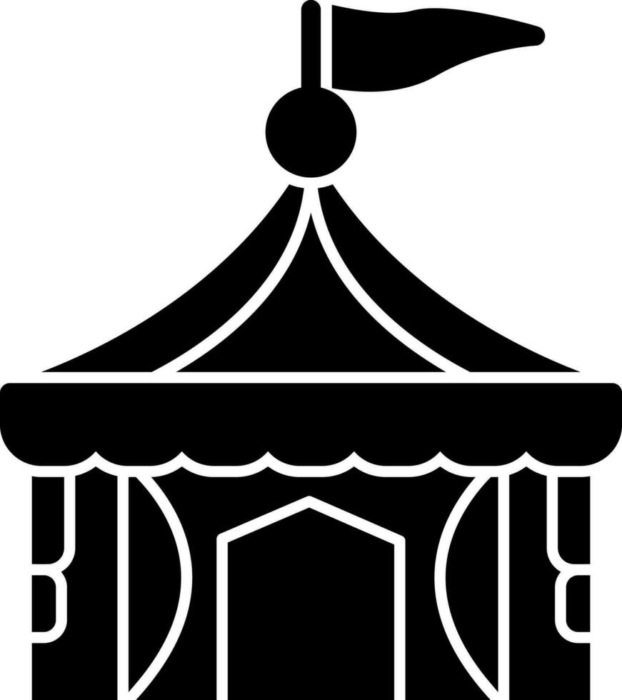 Circus tent Vector Icon Design