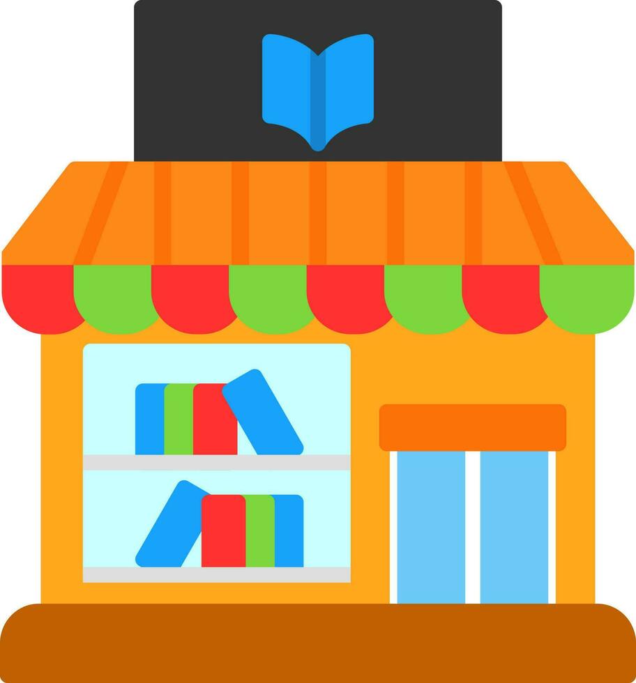 diseño de icono de vector de tienda de libros