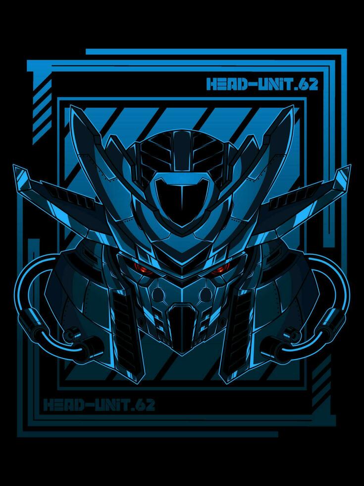 Robot Head Mascot Vector Illustration