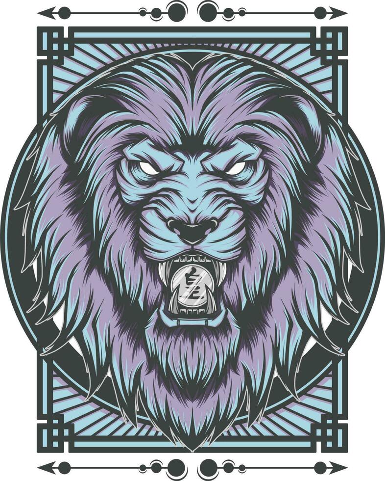 Lion Head Mascot Design vector