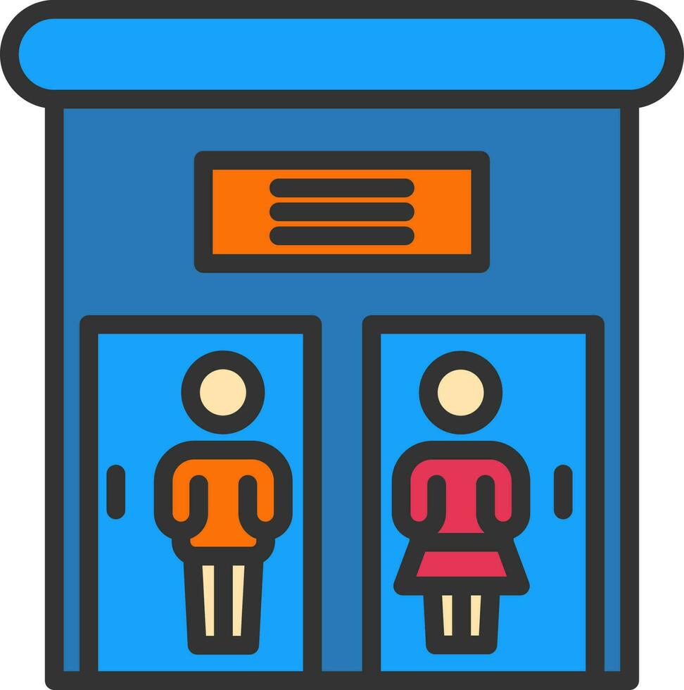 público baño vector icono diseño