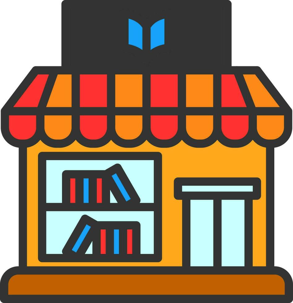 diseño de icono de vector de tienda de libros