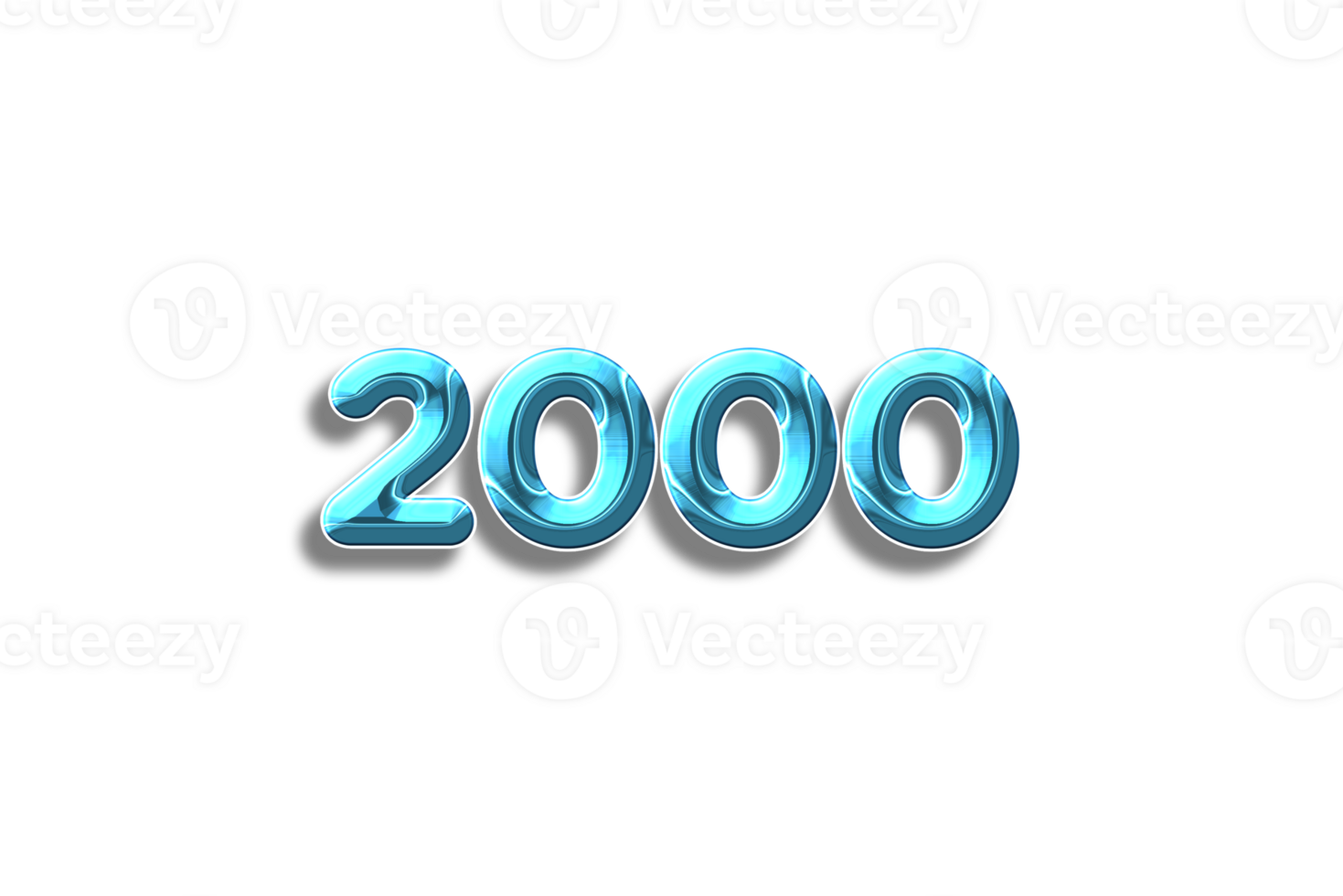 2000 subscribers celebration greeting Number with plastic design png