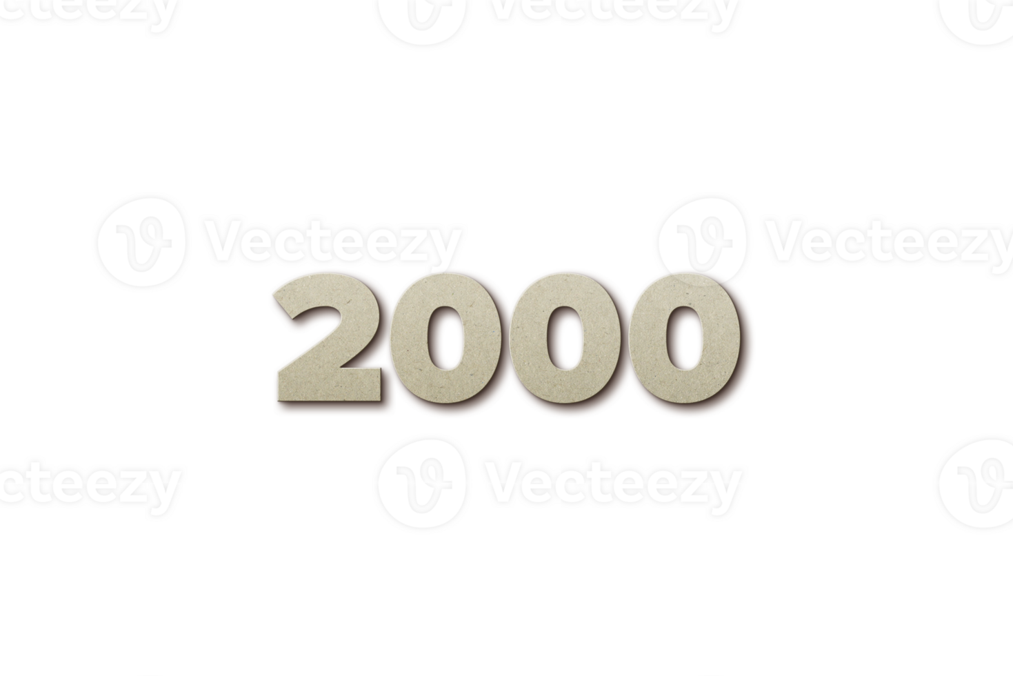 2000 subscribers celebration greeting Number with card board 2 design png