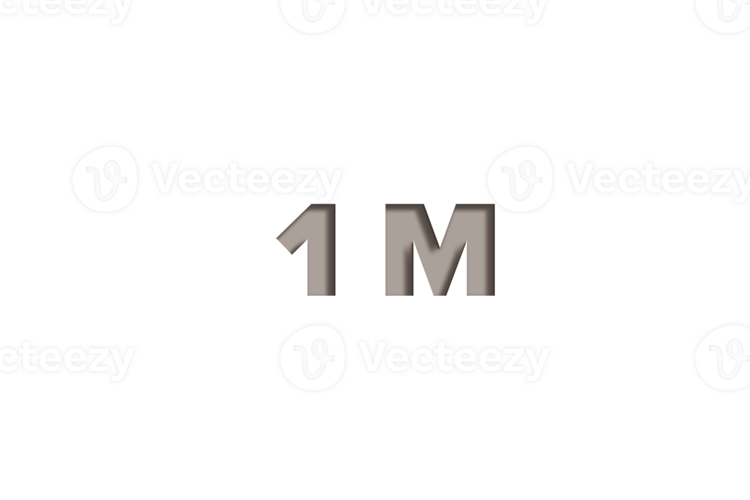 1 million subscribers celebration greeting Number with wooden engraved design png