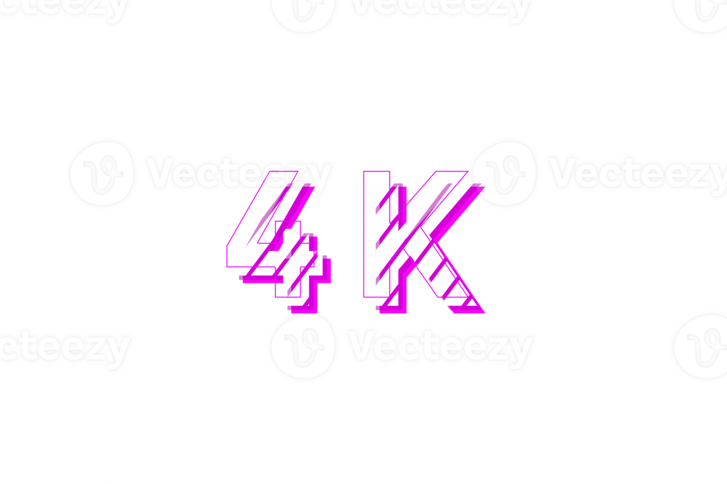 4 k subscribers celebration greeting Number with stripe design png