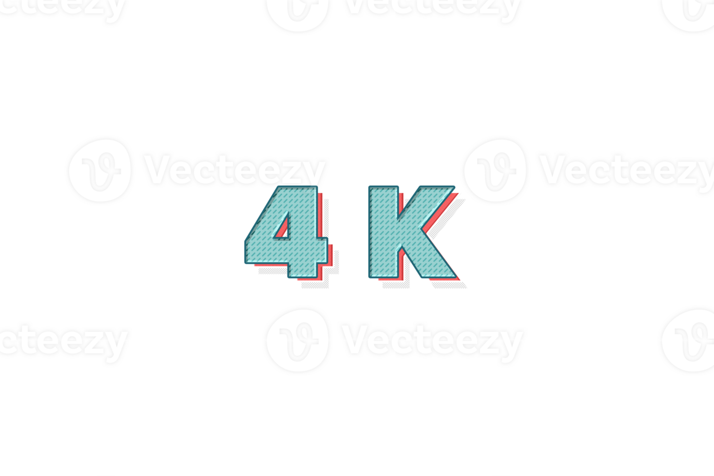 4 k subscribers celebration greeting Number with unique design png