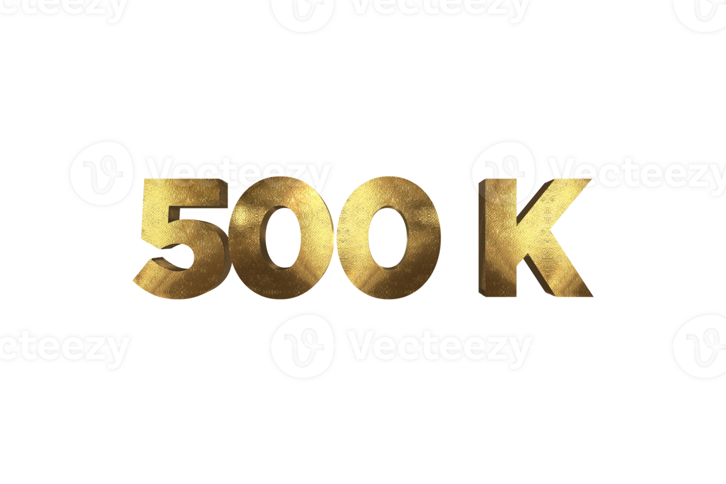 500 k subscribers celebration greeting Number with gold design png