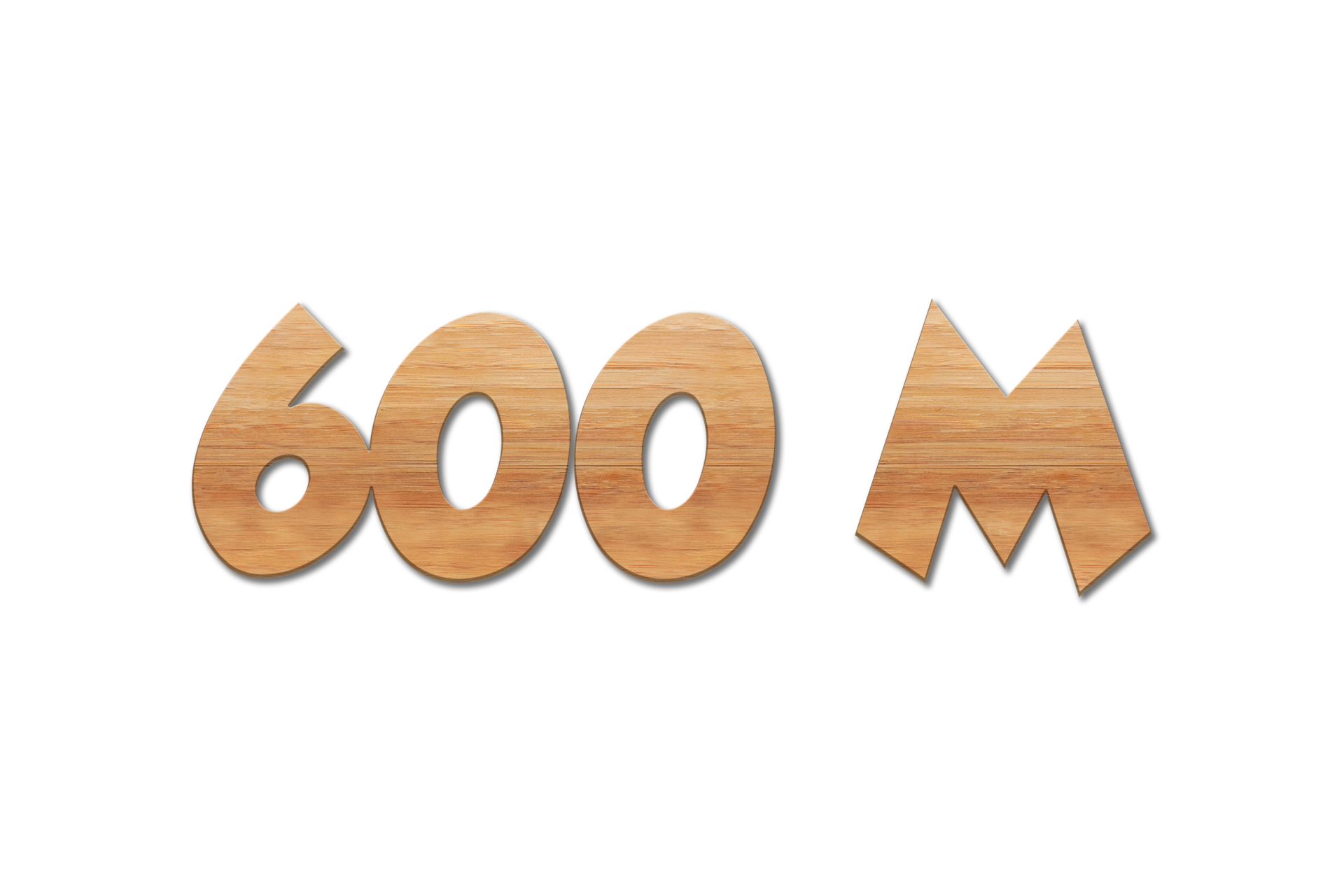 600-million-subscribers-celebration-greeting-number-with-oak-wood
