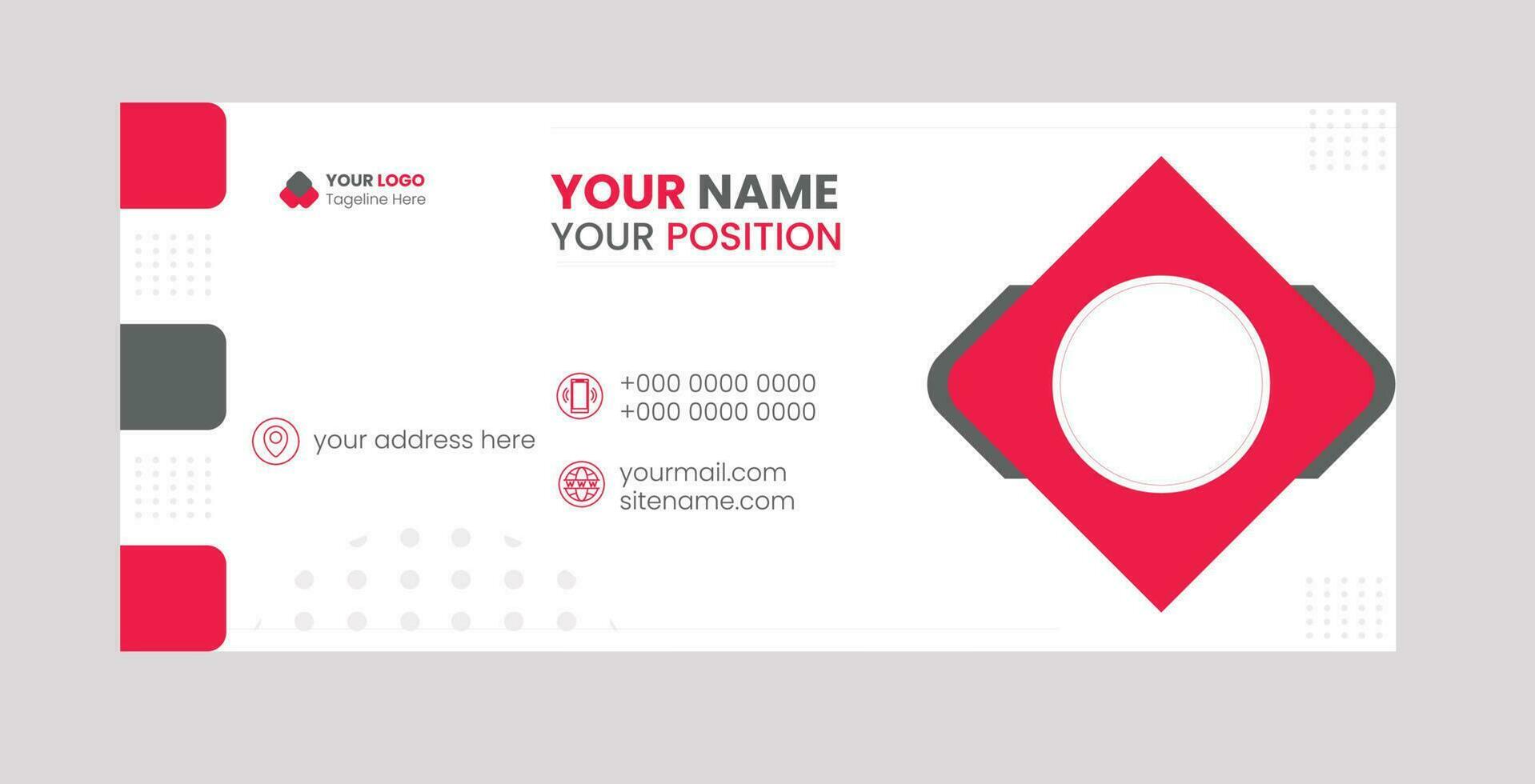 Email Signature Design vector