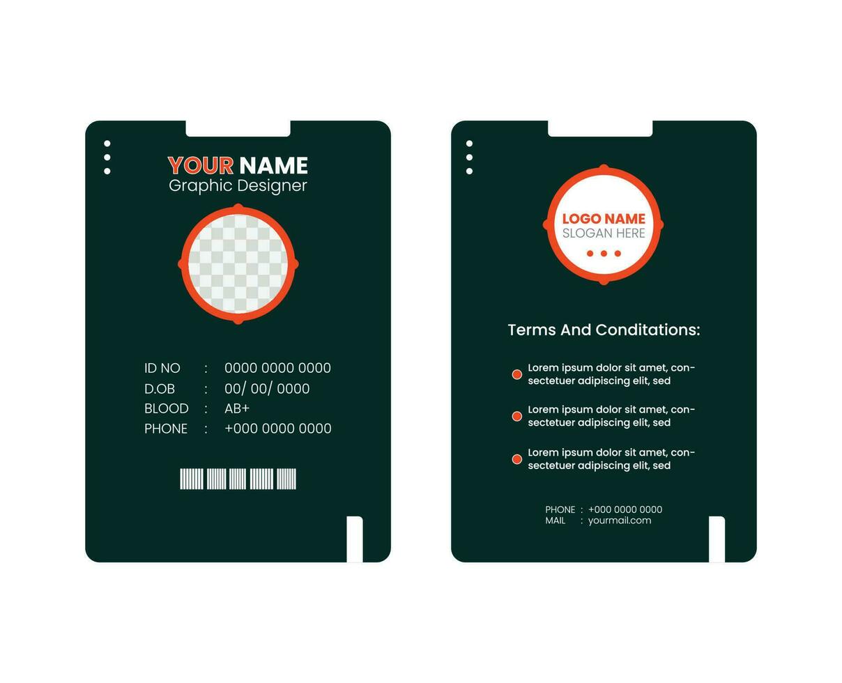 Student  id card vector