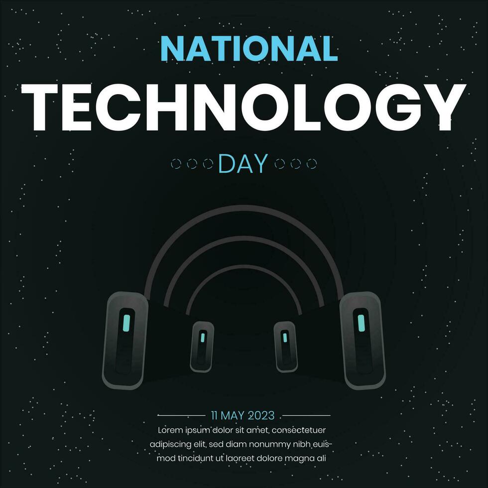 National Technology day vector