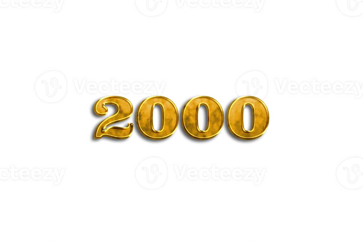 2000 subscribers celebration greeting Number with golden design png