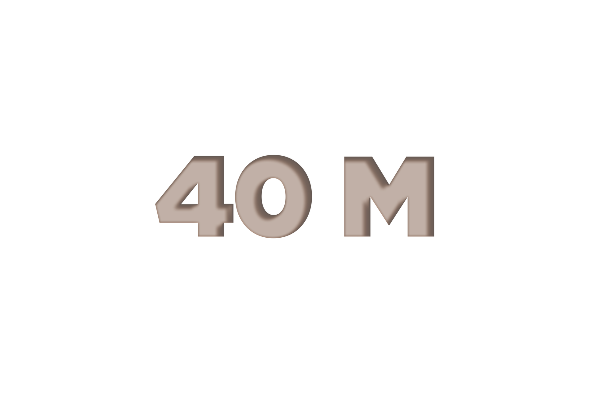 40 Million Subscribers Celebration Greeting Number With Engrave Design 40 Million Subscribers Celebration Greeting Number With Engrave Design