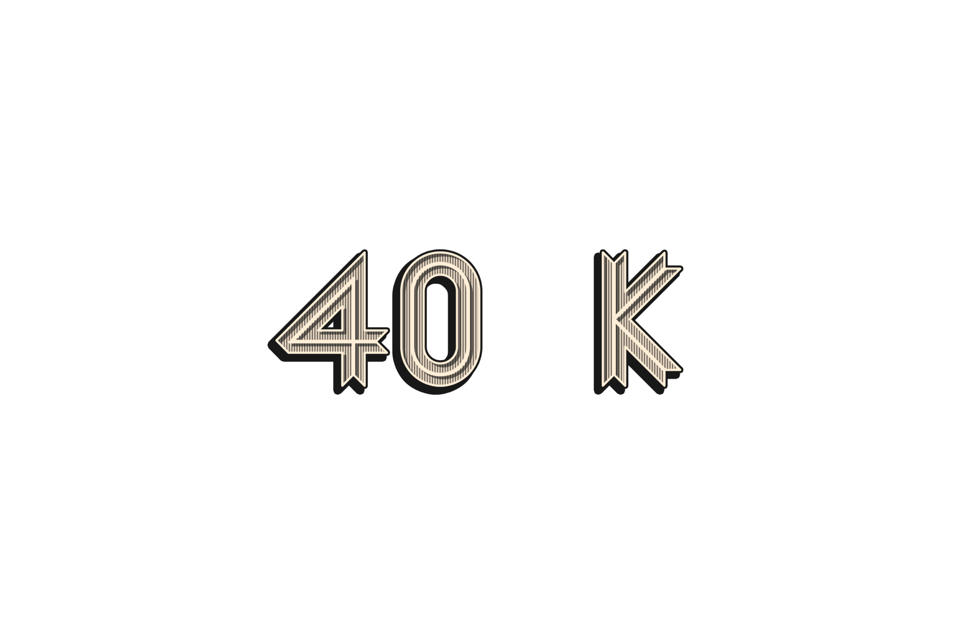 40 K Subscribers Celebration Greeting Number With Vintage Design 23501963 Png 40 K Subscribers Celebration Greeting Number With Vintage Design 23501963 Png