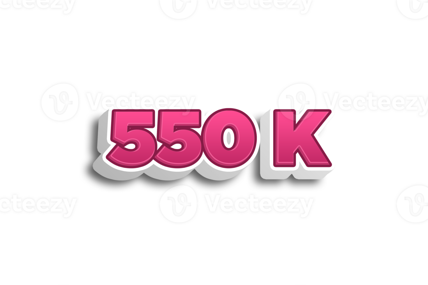550 K subscribers celebration greeting Number with design png