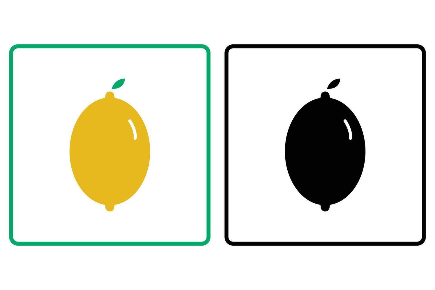 limones icono. icono relacionado a frutas sólido icono estilo. sencillo vector diseño editable