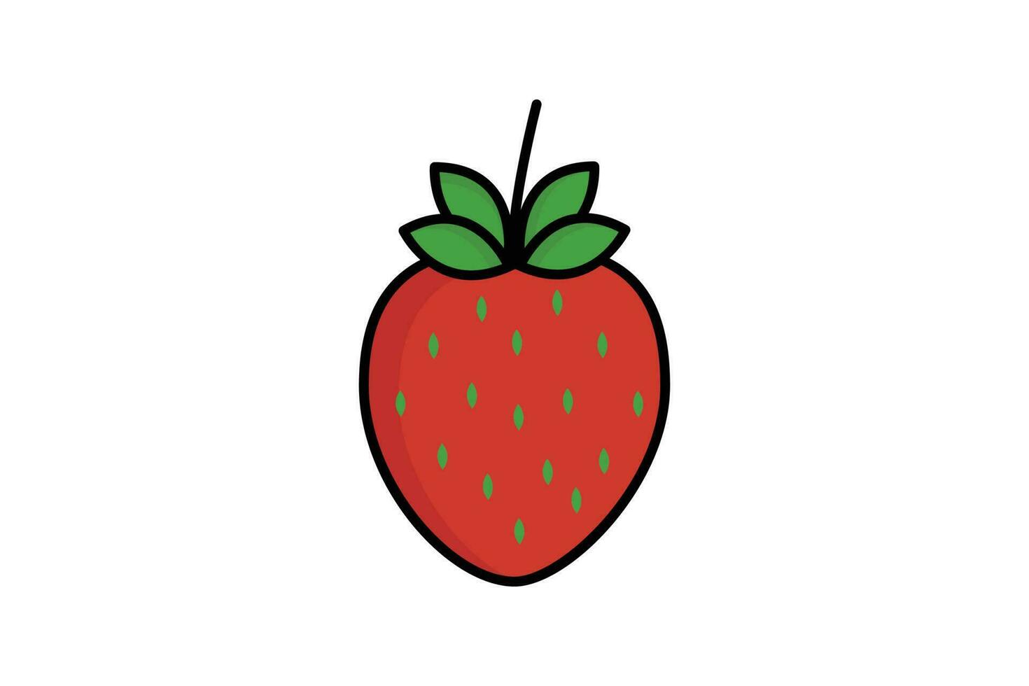 fresa Fruta icono ilustración. icono relacionado a frutas plano línea icono estilo, lineal color. sencillo vector diseño editable