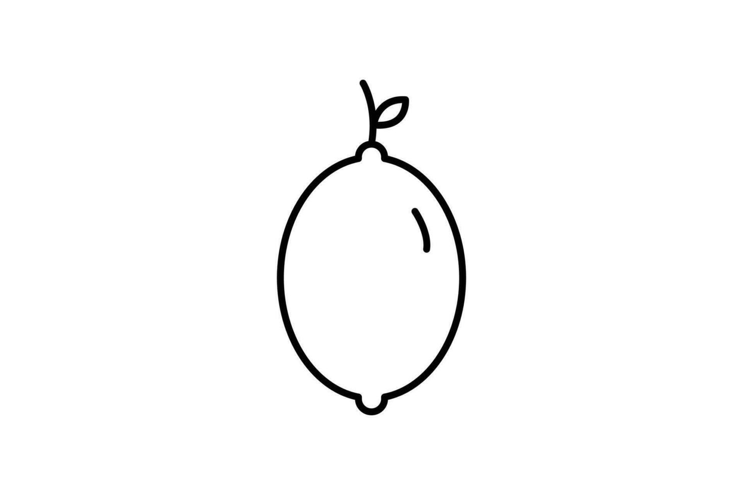 limones icono. icono relacionado a frutas línea icono estilo. sencillo vector diseño editable