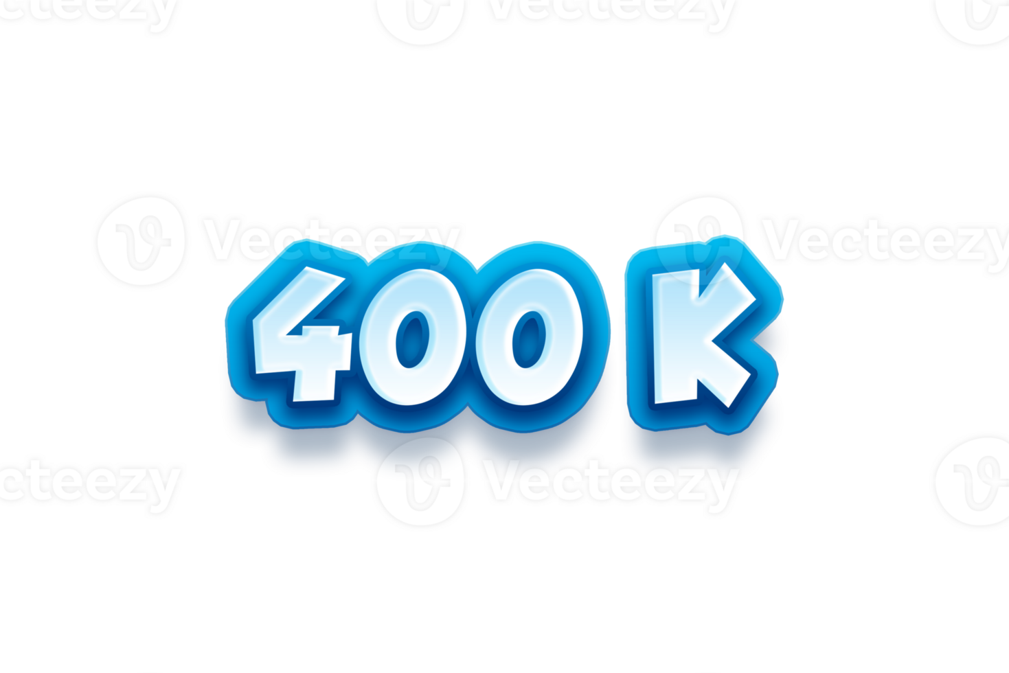 400 k subscribers celebration greeting Number with modren blue design png