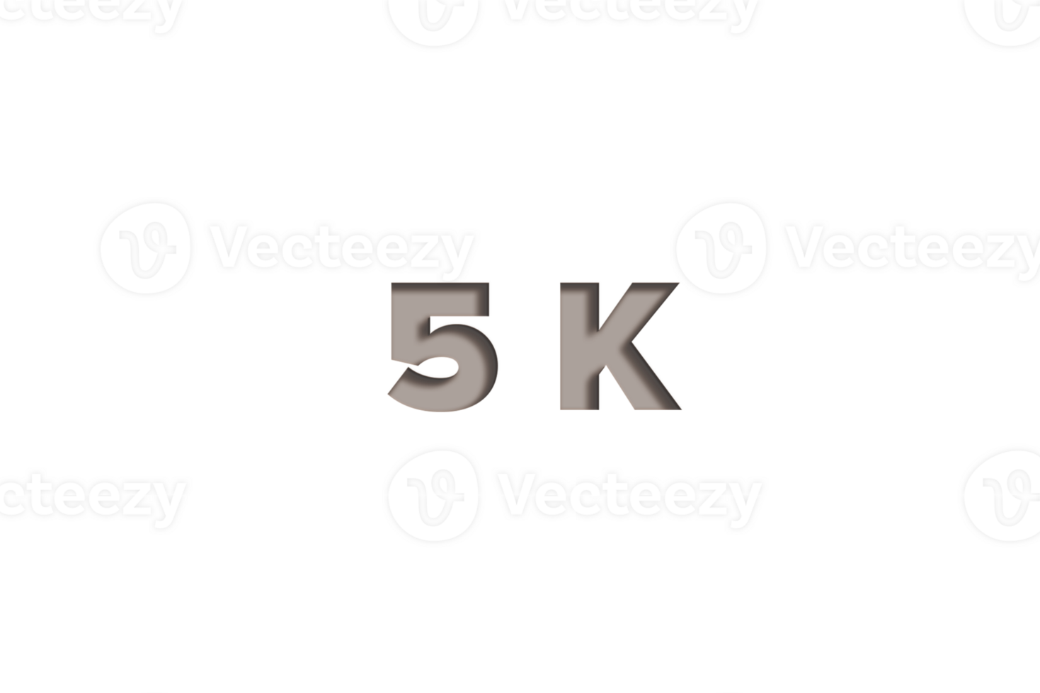 5 k subscribers celebration greeting Number with wooden engrave design png