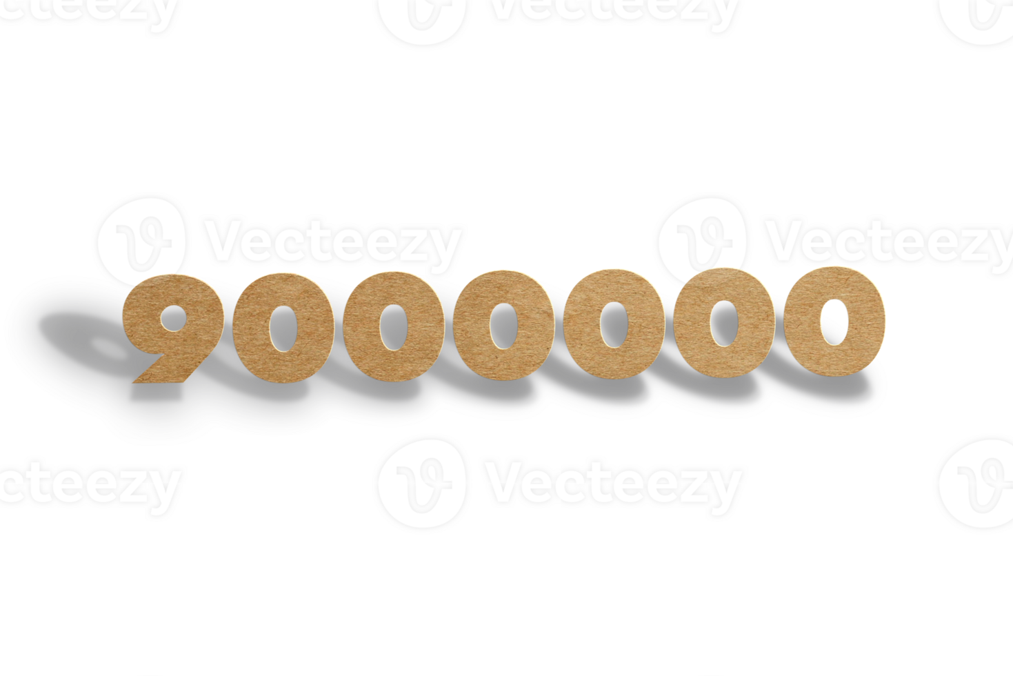 9000000 subscribers celebration greeting Number with hard card board design png