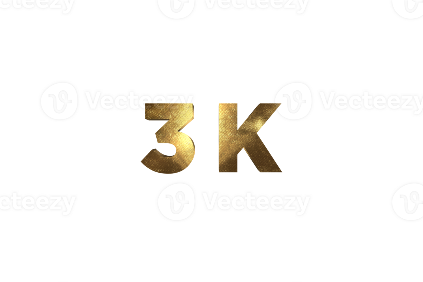 3 k subscribers celebration greeting Number with gold design png