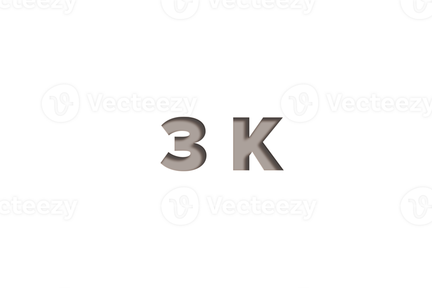 3 k subscribers celebration greeting Number with wooden engraved design png
